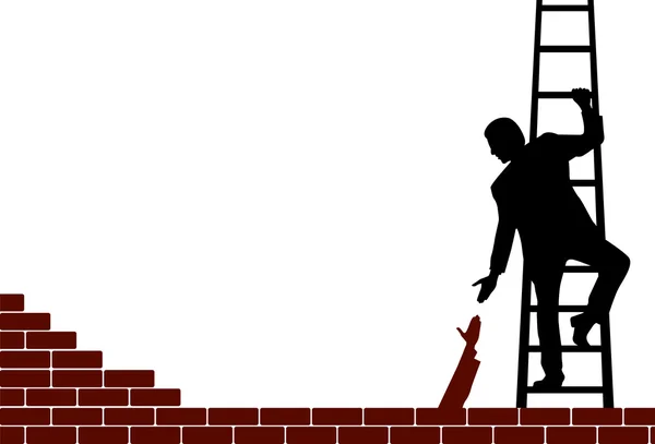 Home aiutando scala a gradini — Vettoriale Stock