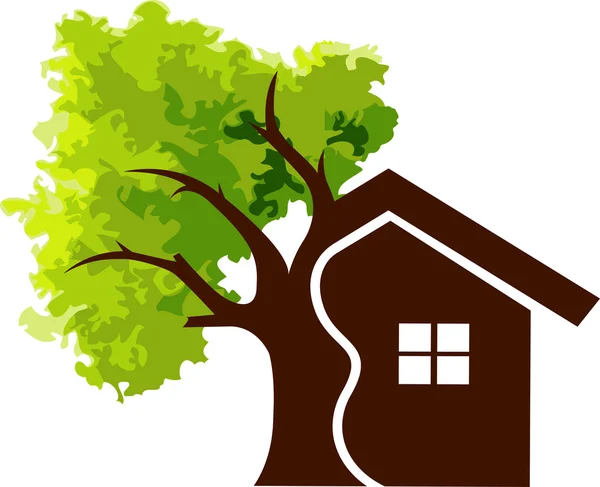 Σπίτι δέντρο — Διανυσματικό Αρχείο