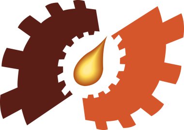 Gear oil logo clipart