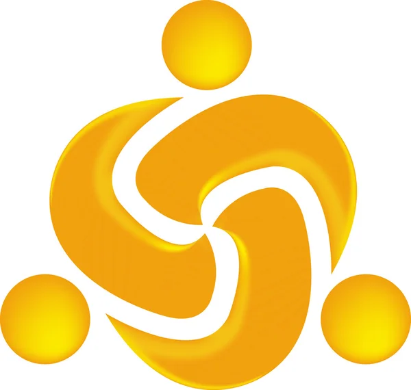 Logo rotation dorée — Image vectorielle