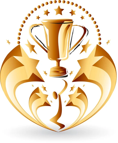 Golden vinnare cup — Stock vektor
