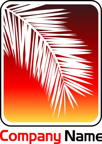 Kokosová palma logo — Stockový vektor
