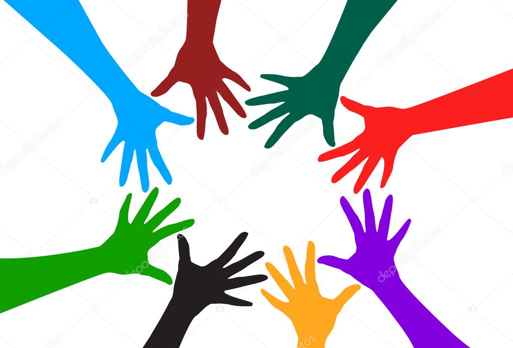 Teamwork hands Stock Vector Image by ©magagraphics #9878986