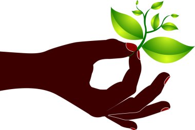 Hand leaf clipart