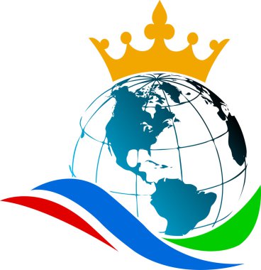 Art globe crown clipart