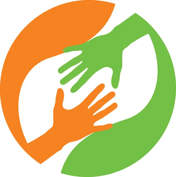 Helpende hand — Stockvector