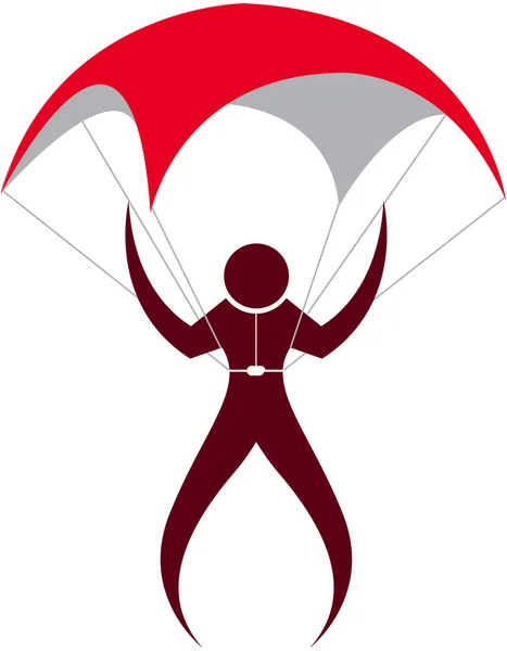 Logo paracadute — Vettoriale Stock