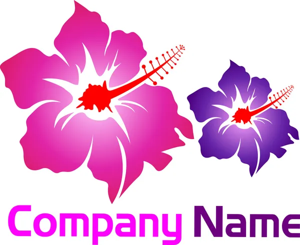 Logotipo do hibisco — Vetor de Stock