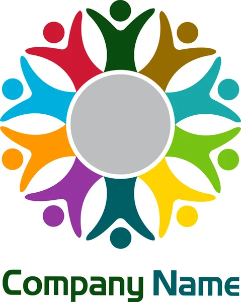 Logo für Teamarbeit — Stockvektor