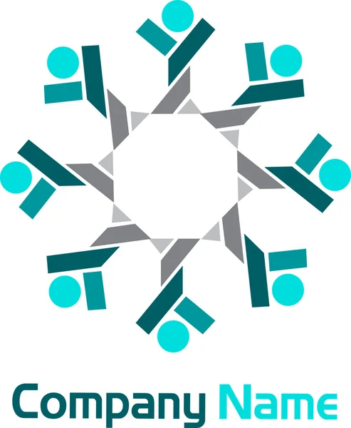 Logo du travail d'équipe — Image vectorielle
