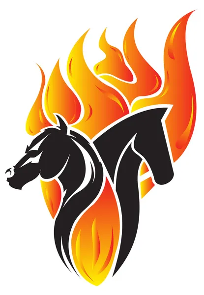 Cavallo di fuoco — Vettoriale Stock
