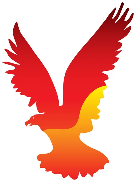 Vetor vermelho águia voadora —  Vetores de Stock