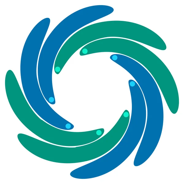 Wervelingen logo — Stockvector