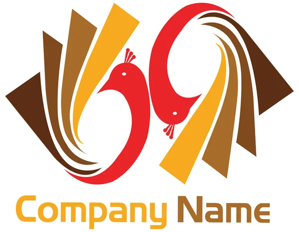 Logotipo de pavão — Vetor de Stock