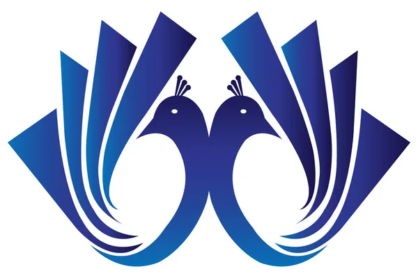 Peacock logo — Stock Vector