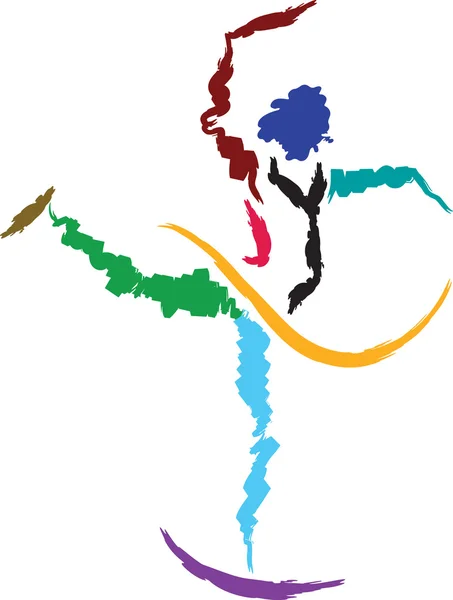 Танцевальный логотип — стоковый вектор