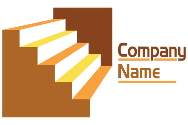 Corporate step logo — Stock Vector