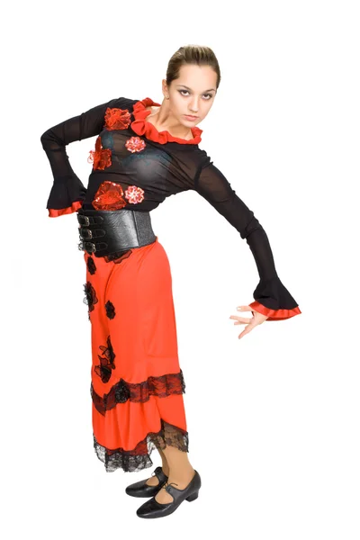 Gyönyörű spanyol táncos. — Stock Fotó