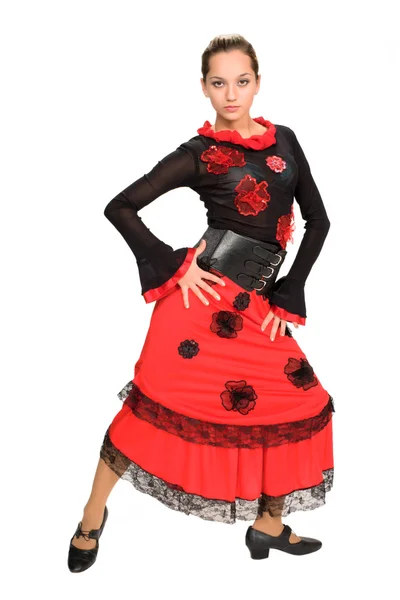 Mooie Spaanse danseres. — Stockfoto