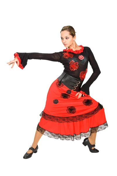 Gyönyörű spanyol táncos. — Stock Fotó