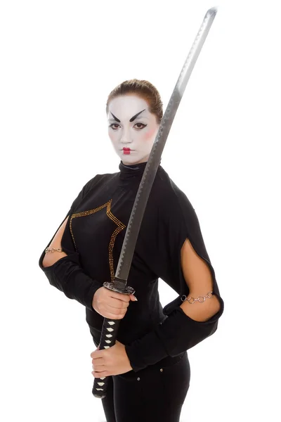 Menina mística com espada . — Fotografia de Stock