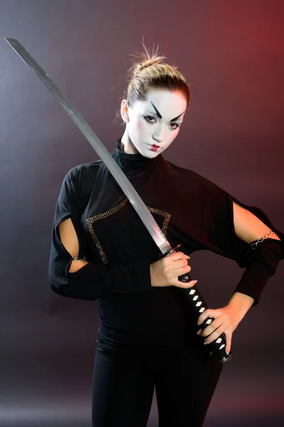 stock image Mystic girl with sword.