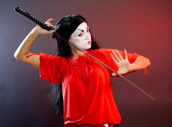 stock image Mystic girl with sword.