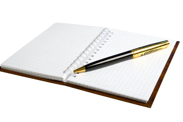 Notatnik i długopis. — Zdjęcie stockowe