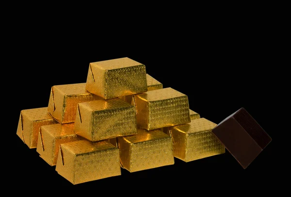 Золото или шоколад — стоковое фото