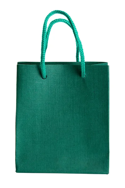 Yeşil kağıt çanta. — Stok fotoğraf