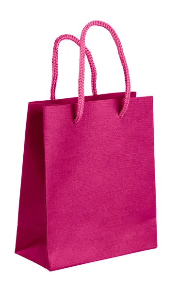 Różowy torba papierowa. — Zdjęcie stockowe