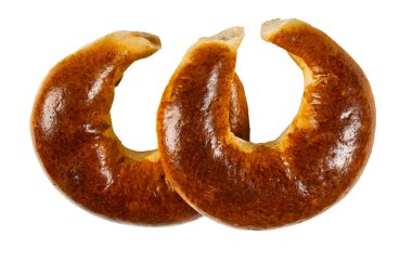 Newly-baked bagels. clipart