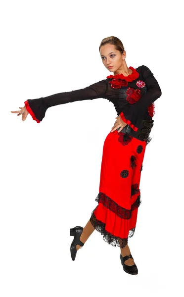 아름 다운 스페인 댄서. — 스톡 사진