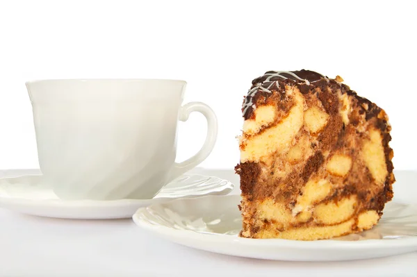 Tasse de café avec gâteau aux noix . — Photo