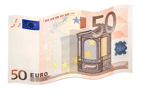 Vlající euro — Stock fotografie