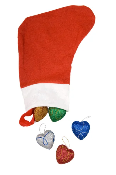 Corazones de Navidad y calcetines . — Foto de Stock
