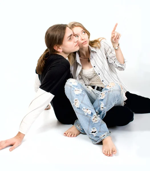 stock image Cheerful loving couple