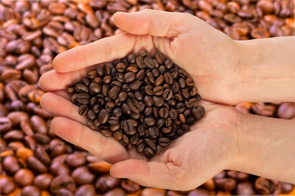 Feijões de café árabe preto . — Fotografia de Stock