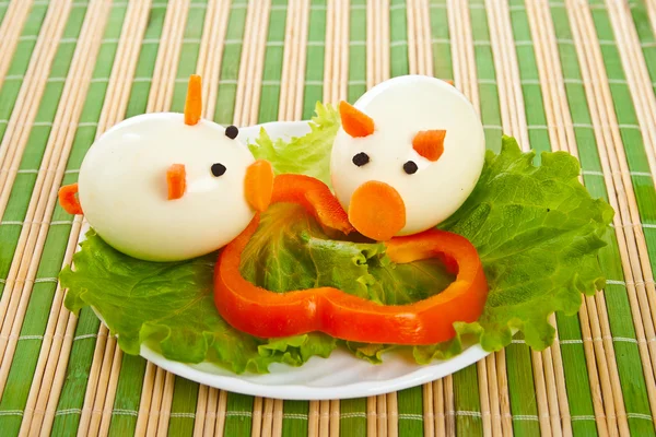 Salat und Ei. — Stockfoto