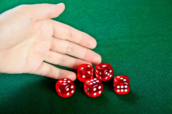 Dices in the hand — Stock Photo, Image