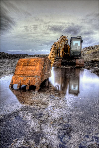 Escavador em repouso — Fotografia de Stock