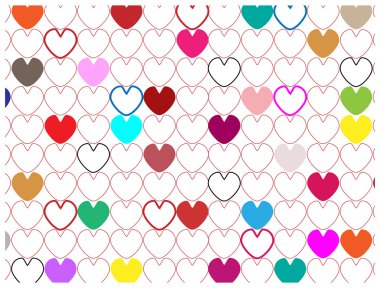 Different lovely hearts clipart