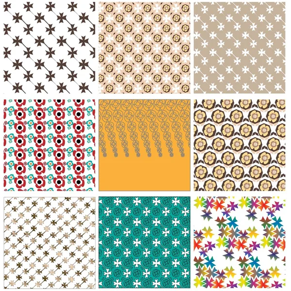 stock vector Different patterns that can be rapport too.