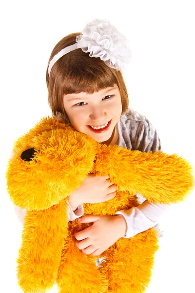 Girl with toy — Stock Photo, Image