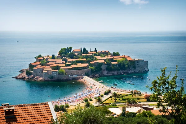 St. stephan eiland in de Adriatische Zee in montenegro — Stockfoto