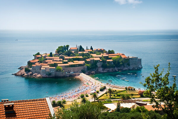 St. Stephan island in Adriatic Sea in Montenegro
