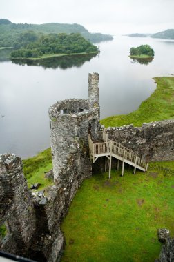 İskoçya'daki kilchurn kalesinin