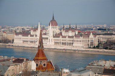 Parliament house in Budapest clipart