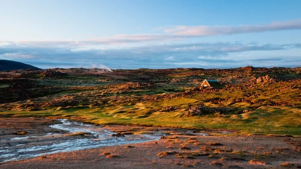 Krásná krajina sopečných hor, Island — Stock fotografie