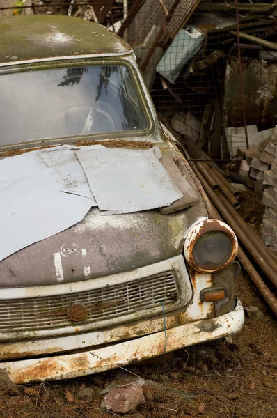 stock image Wrecked old car